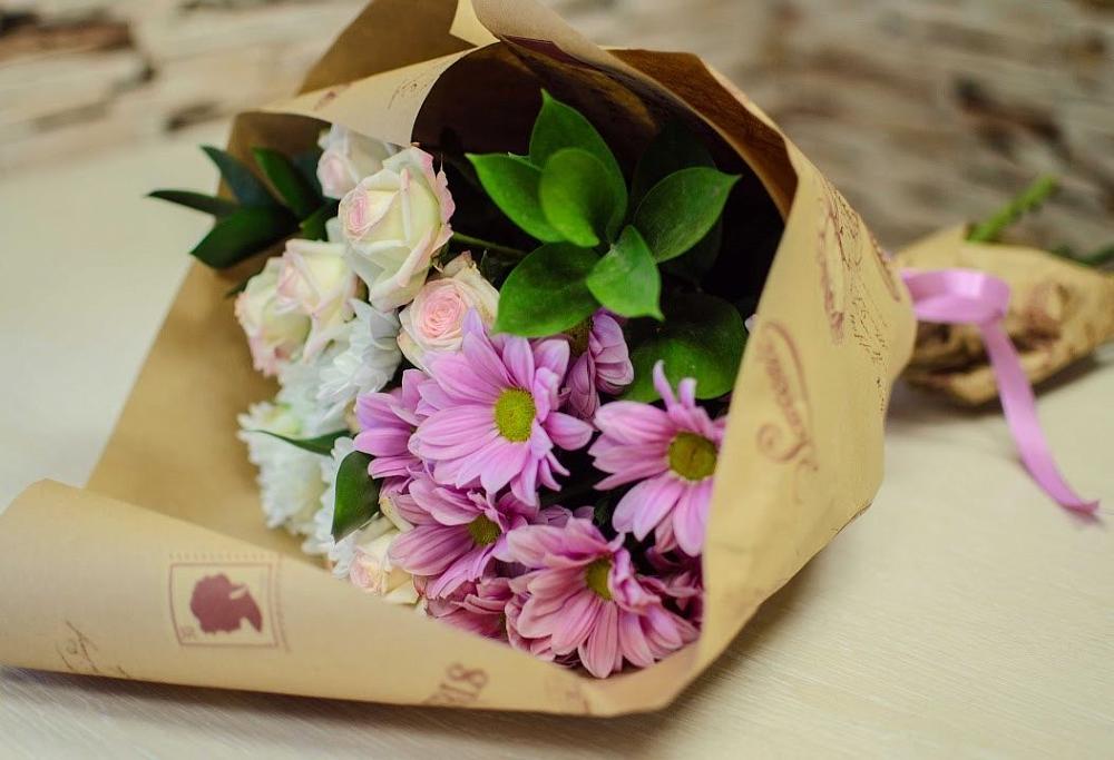 Букет цветов из: Розы и Хризантемы в Преображенском Ставропольского края