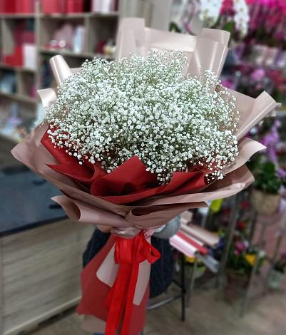 Букет цветов из: Гипсофила в Преображенском Ставропольского края