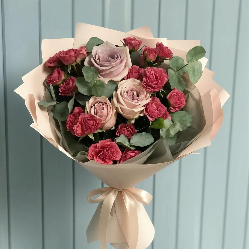 Букет цветов из: Гвоздики и Розы в Преображенском Ставропольского края