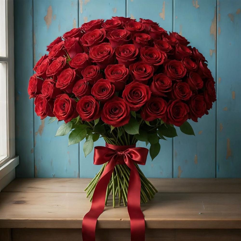 Букет Красные розы Блэк Меджик в Преображенском Ставропольского края