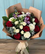 Букет цветов из:  Розы и Альстромерии в Преображенском Ставропольского края
