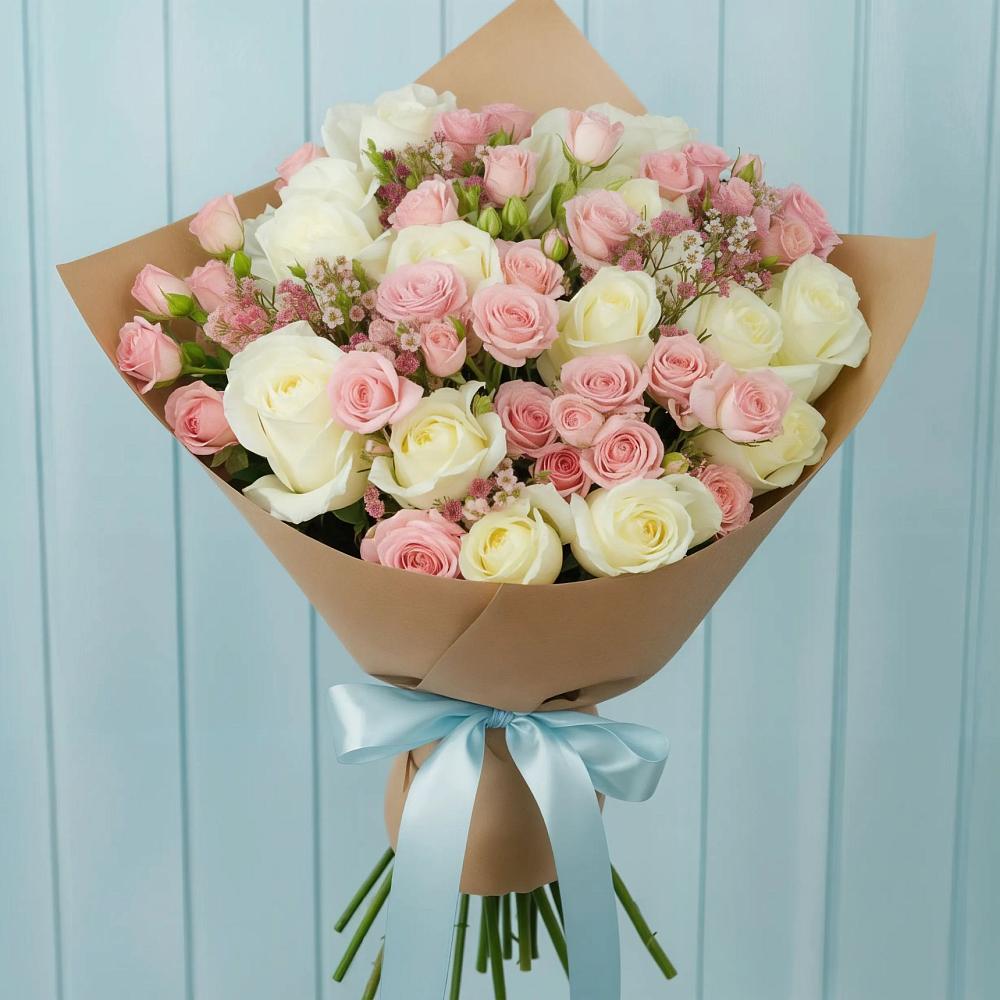 Букет цветов из: Розы в Преображенском Ставропольского края