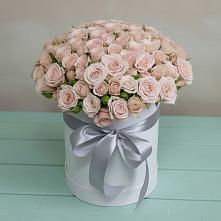 Цветочная композиция из Розы в шляпной коробке в Преображенском Ставропольского края