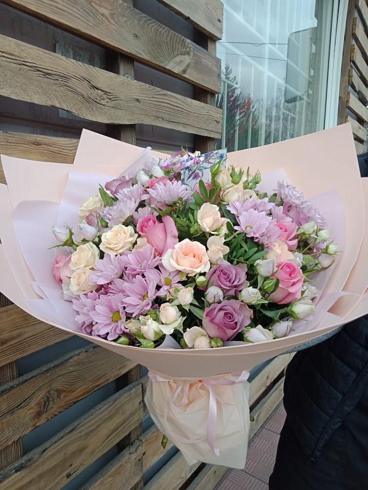 Букет цветов из: Розы и Хризантемы в Преображенском Ставропольского края