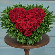 Цветочная композиция из Розы в виде сердца в Преображенском Ставропольского края