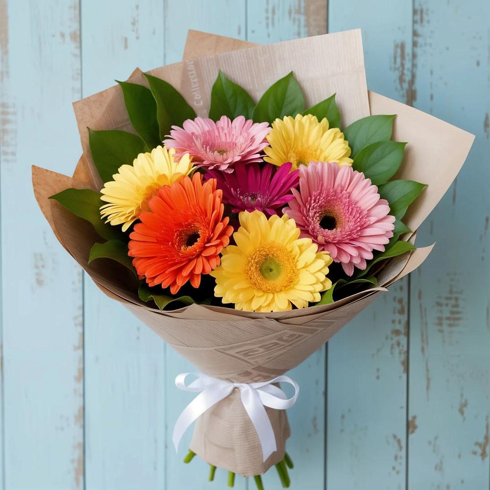 Букет цветов из: Герберы в Преображенском Ставропольского края