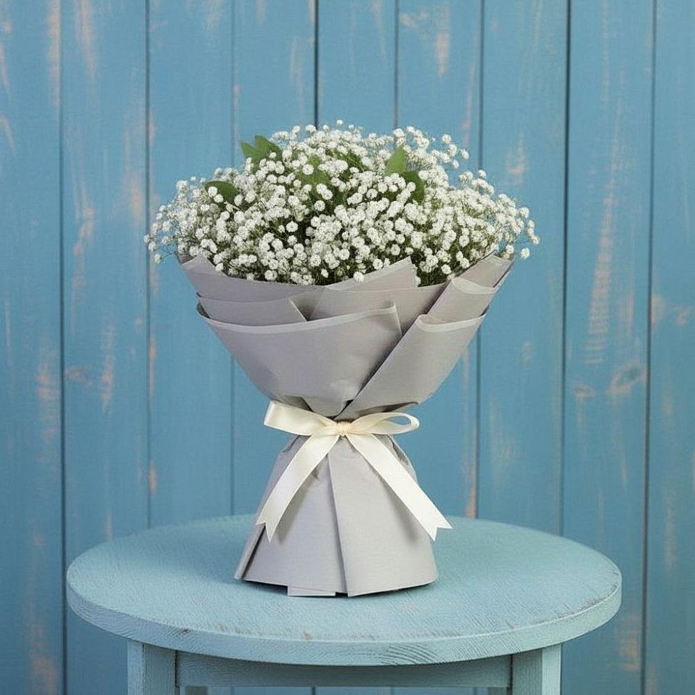 Букет цветов из: Гипсофила в Преображенском Ставропольского края