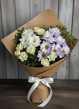Букет цветов из:  Хризантемы и Розы в Преображенском Ставропольского края