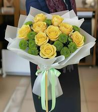 Букет цветов из:  Хризантемы и Розы в Преображенском Ставропольского края