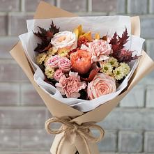 Букет цветов из:  Гвоздики, Хризантемы и Розы в Преображенском Ставропольского края