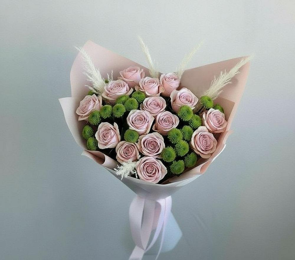 Букет цветов из: Розы и Хризантемы в Преображенском Ставропольского края