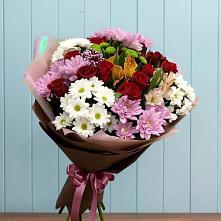 Букет цветов из:  Розы, Хризантемы и Альстромерии #REPLACE_PRED# Преображенском Ставропольского края