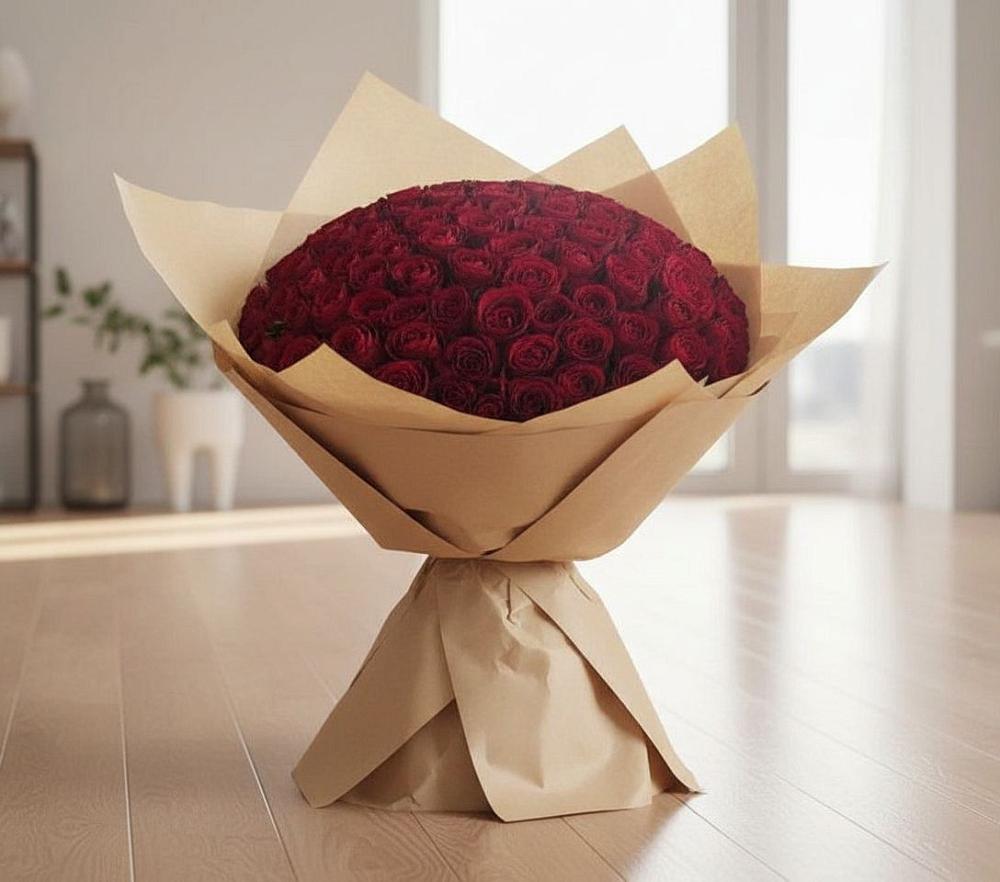 Букет 101 Красная роза в Преображенском Ставропольского края