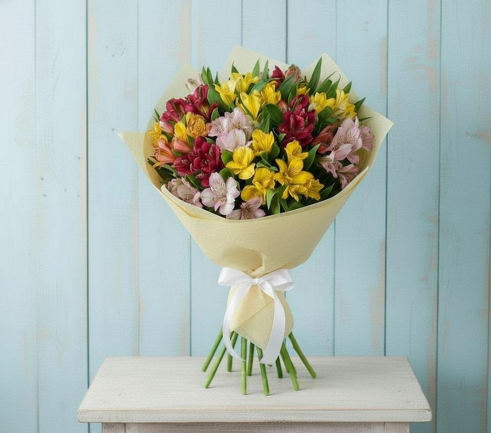 Букет цветов из: Альстромерии в Преображенском Ставропольского края