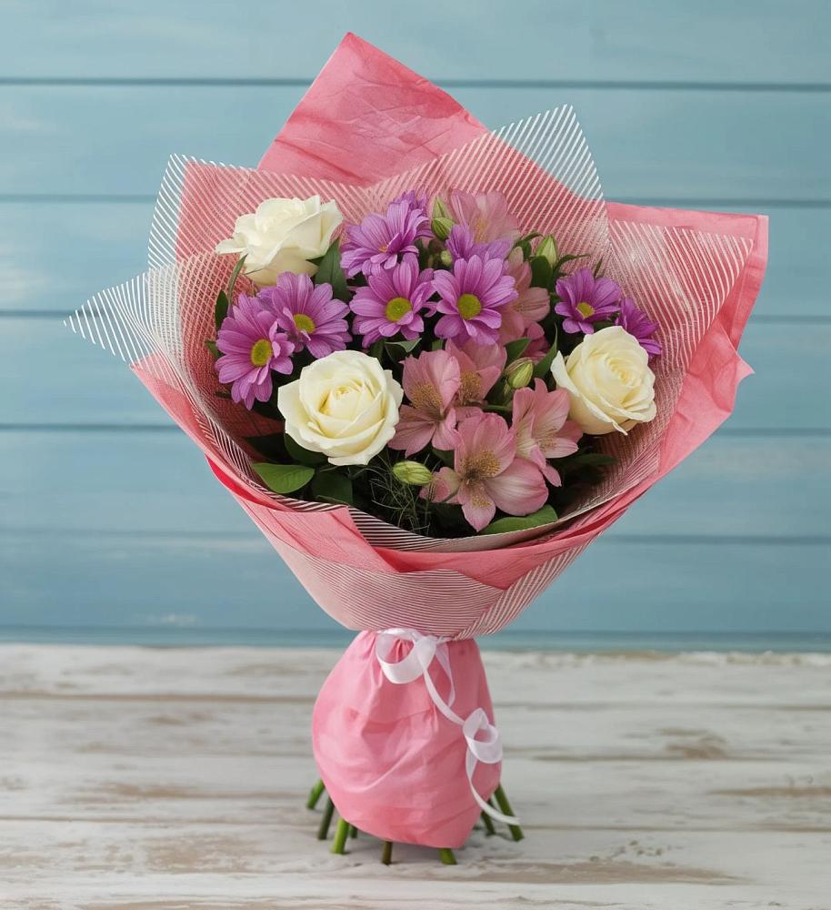 Букет цветов из: Герберы в Преображенском Ставропольского края