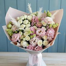 Букет цветов из:  Альстромерии и Розы в Преображенском Ставропольского края